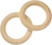 Houten Ringen (55 x 10 mm, gat 35 mm) 10 stuks