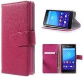 Sony Xperia M5 Hoesje Wallet Case Roze