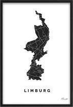 Poster Provincie Limburg A2 - 42 x 59,4 cm (Exclusief Lijst)
