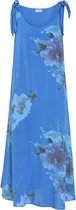 Cassis - Female - Lange jurk in viscose met een bloemenprint  - Bic blauw