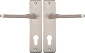 Starx Poignée de porte en acier inoxydable - Quincaillerie de Ferrures de porte - Écran de porte pour cylindre profilé (PC72) - Papillon de poignée de porte