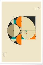 JUNIQE - Poster Phi -40x60 /Ivoor & Oranje