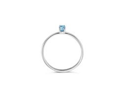 Blush Dames Ring Goud - Blauw/Witgoud - 16.50 mm / maat 52