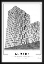 Poster Straatbeeld Almere A2 - 42 x 59,4 cm (Exclusief Lijst)