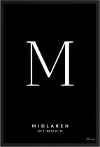 Poster Letter M Midlaren A2 - 42 x 59,4 cm (Exclusief Lijst)