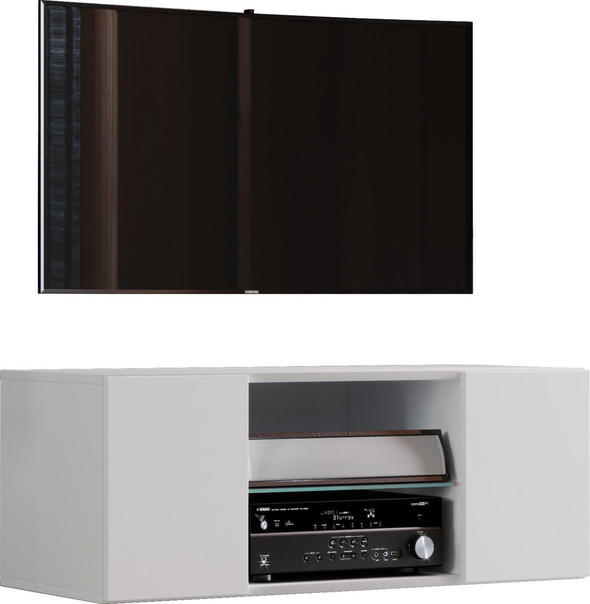 VCM mediawandmeubel, zwevend tv-meubel, groot tv-meubel, tv-bureau, tv-meubel voor 65 inch