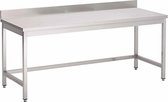 Gastro-Inox RVS werktafel met achteropstand, zonder onderblad, 1000(l)x700(d)x850(h)mm, zelfmontage