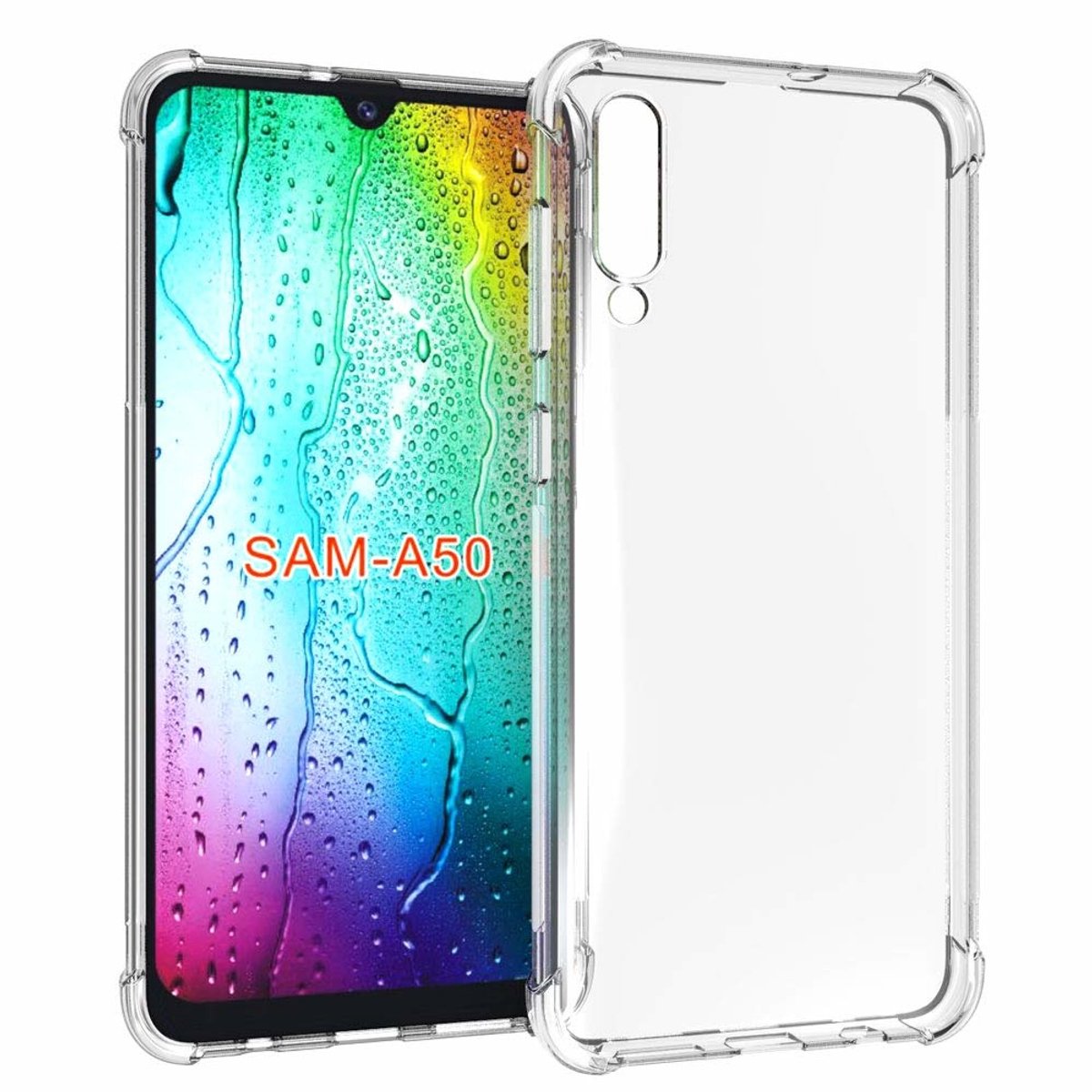 Samsung Galaxy A50 Transparant Anti Burst Shock Hoesje - van Bixb