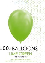 5 inch ballonnen lime groen 100 stuks.