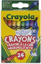 Crayola - 24 Waskrijtjes - Waskrijt van topkwaliteit - Extra stevig