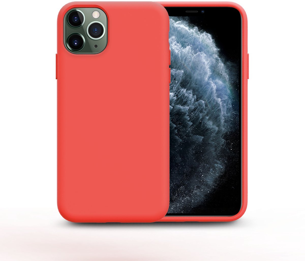 Nano Silicone Back Hoesje Geschikt voor iPhone 11 Pro – Rood