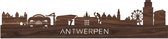 Skyline Antwerpen Notenhout - 120 cm - Woondecoratie design - Wanddecoratie - WoodWideCities