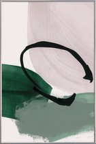 JUNIQE - Poster met kunststof lijst Minimalisme Groen en Ivoorkust -