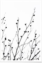 JUNIQE - Poster Winter Silhouettes 2 -40x60 /Wit & Zwart