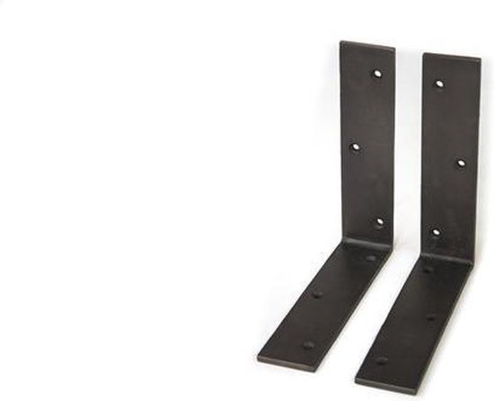 L-vormige plankbeugels - Wandsteun zwart - Set ( per 2 ) - Industrieel -  Plank beugel... | bol.com