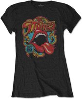 The Rolling Stones Dames Tshirt -XL- Retro 70s Vibe Zwart