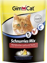 GimCat Schnurries Mix - Hartvormige kattensnack met lekkere ingrediënten - 140g - Mix 140g