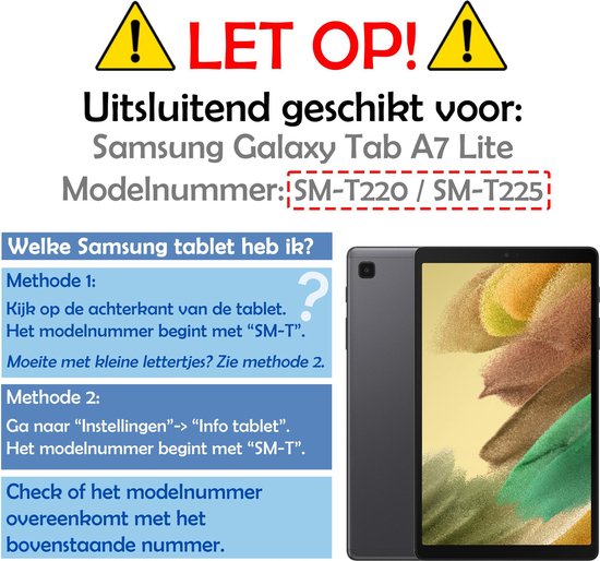 Samsung Galaxy Tab A7 Lite Hoes 2021 Kinder Hoes Kids Case Hoesje - Zwart |  bol