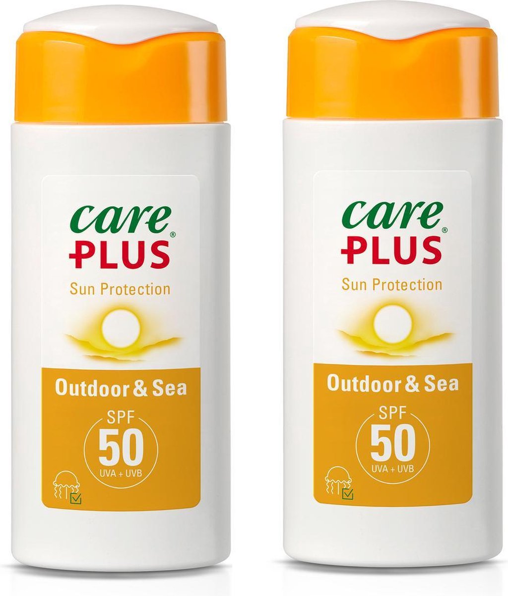 omringen Groene bonen bijstand 2x Care Plus zonnebrand factor 50 - SPF50 - 100 ml - Ideaal voor op reis -  Beschermd... | bol.com