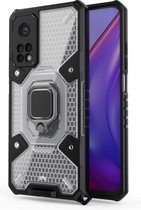 Voor Geschikt voor Xiaomi Mi 10T Pro Space PC + TPU-ringhouder beschermhoes (wit)