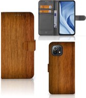 Telefoonhoesje Xiaomi Mi 11 Lite | Xiaomi 11 Lite NE Wallet Book Case Donker Hout