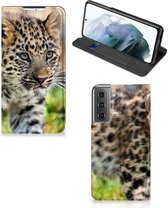 Beschermhoesje met foto Geschikt voor Samsung Galaxy S21 FE Smart CoverCase Baby Luipaard