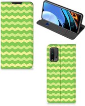 Book Case Xiaomi Poco M3 | Redmi 9T Telefoonhoesje Waves Green