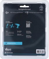 VEILIG - Veiligheidsrozet - Cilindersleutel rozet - Langwerpig - SKG3 - Zwart