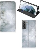 Smartphone Hoesje Geschikt voor Samsung Galaxy S21 FE Leuk Telefoonhoesje Painting Grey