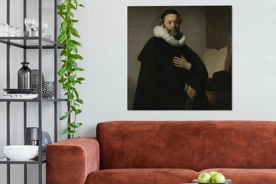 Peintures sur toile - Johannes Wtenbogaert - peinture de Rembrandt van Rijn - 90x90 cm - Décoration murale