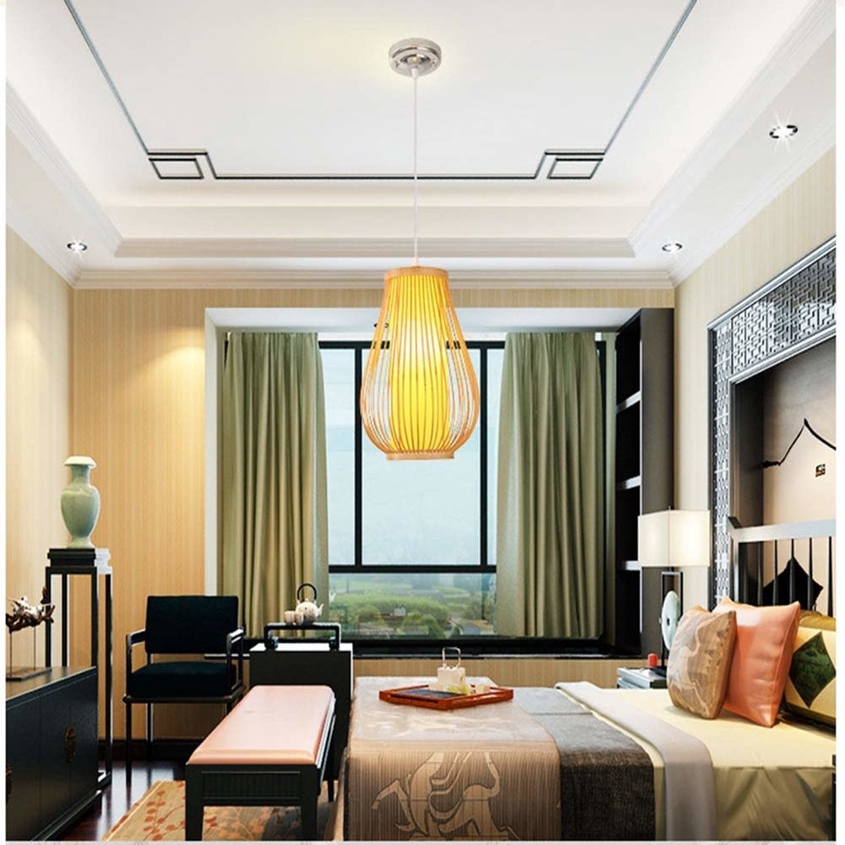 Fine Asianliving Bamboe Hanglamp Handgemaakt - Bella