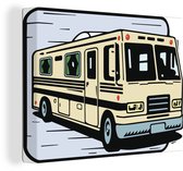 Illustration d'une toile de camping beige 2cm 80x60 cm - Tirage photo sur toile (Décoration murale salon / chambre)