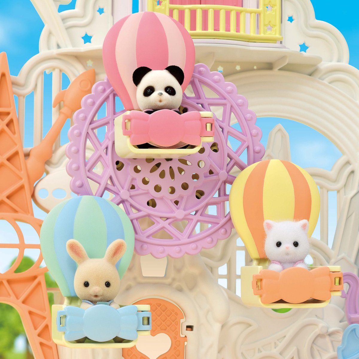 Sylvanian Families 5537 baby pretpark- schommelschip- raket- reuzenrad- kasteel- 3 babyfiguren — afbeelding 8