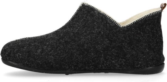 Manfield - Femme - Chaussons gris foncé - Taille 36