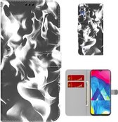 Voor Samsung Galaxy A10 / M10 Cloud Fog Pattern Horizontal Flip Leather Case met houder en kaartsleuf en portemonnee (zwart)