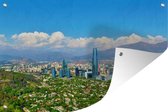 Tuindecoratie Kleurrijke omgeving rondom de stad Santiago in Chili - 60x40 cm - Tuinposter - Tuindoek - Buitenposter