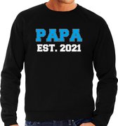 Papa est 2021 - sweater zwart voor heren - Aanstaande vader/ papa cadeau L