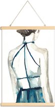 JUNIQE - Posterhanger Whisky Shot -20x30 /Blauw & Wit