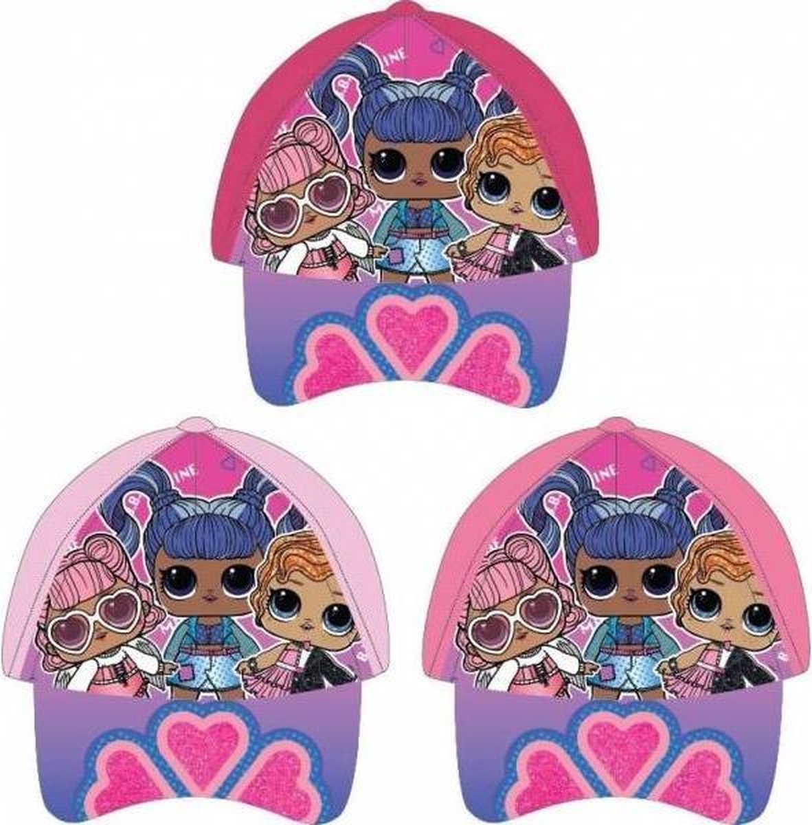 L.O.L Surprise cap- pet voor kinderen met roze hartjes
