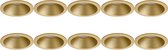 Spot Armatuur 10 Pack - Proma Pollon Pro - GU10 Inbouwspot - Rond - Goud - Aluminium - Verdiept - Ø82mm