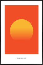 JUNIQE - Poster in kunststof lijst Morning #4 -30x45 /Geel & Oranje