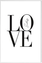 JUNIQE - Poster in kunststof lijst Endless Love -20x30 /Wit & Zwart