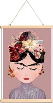 JUNIQE - Posterhanger Frida Pastell -60x90 /Paars & Roze