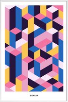 JUNIQE - Poster in kunststof lijst Berlin -40x60 /Kleurrijk