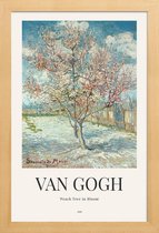 JUNIQE - Poster in houten lijst Van Gogh - Roze perzikbomen (Souvenir