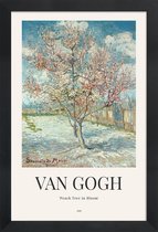 JUNIQE - Poster met houten lijst Van Gogh - Roze perzikbomen (Souvenir