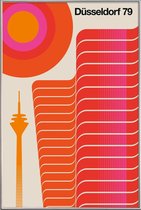 JUNIQE - Poster met kunststof lijst Vintage Düsseldorf 79 -20x30