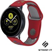 Siliconen Smartwatch bandje - Geschikt voor  Samsung Galaxy Watch sport band 41mm / 42mm - rood kleurrijk - Strap-it Horlogeband / Polsband / Armband
