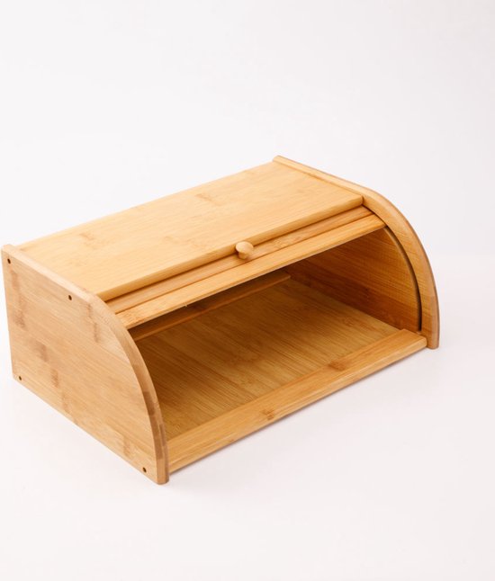 Boîte à pain en Bamboe avec couvercle coulissant - Boîte à pain Luxe et durable pour pain frais