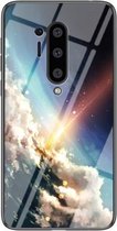 Voor OnePlus 8 Pro Sterrenhemel Geschilderd Gehard Glas TPU Schokbestendig Beschermhoes (Bright Stars)